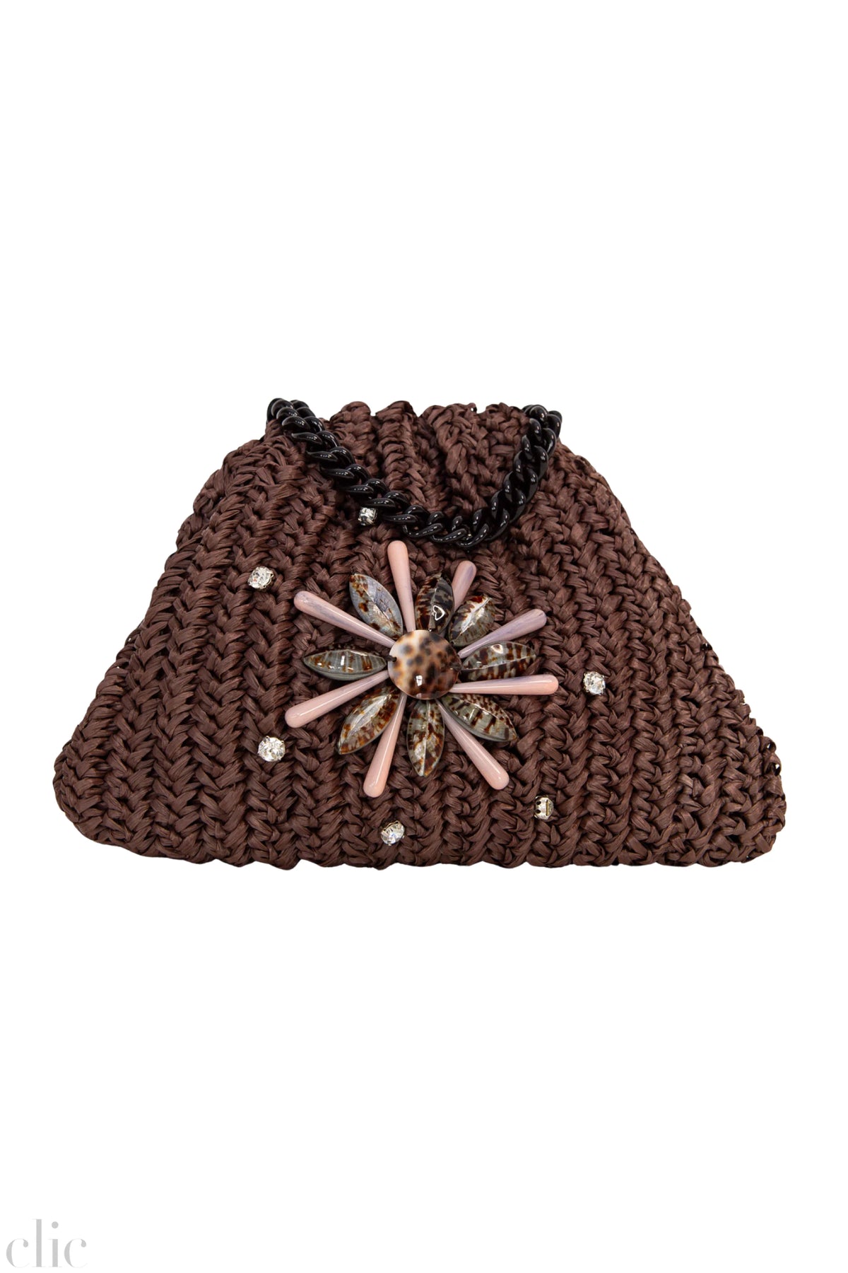 Raffelle Mini Game Bag in Brown, from Maria La Rosa