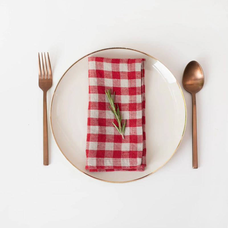 Red Gingham Napkins, from Linen Tales