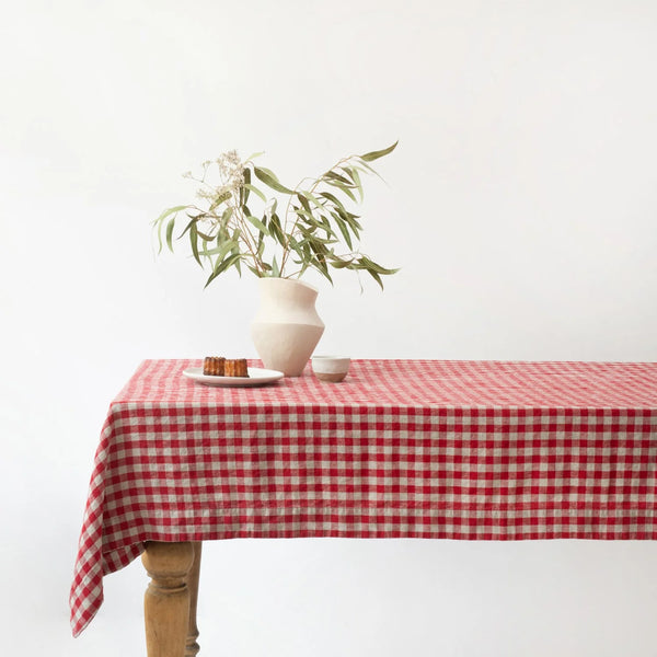 Red Gingham Tablecloth, from Linen Tales