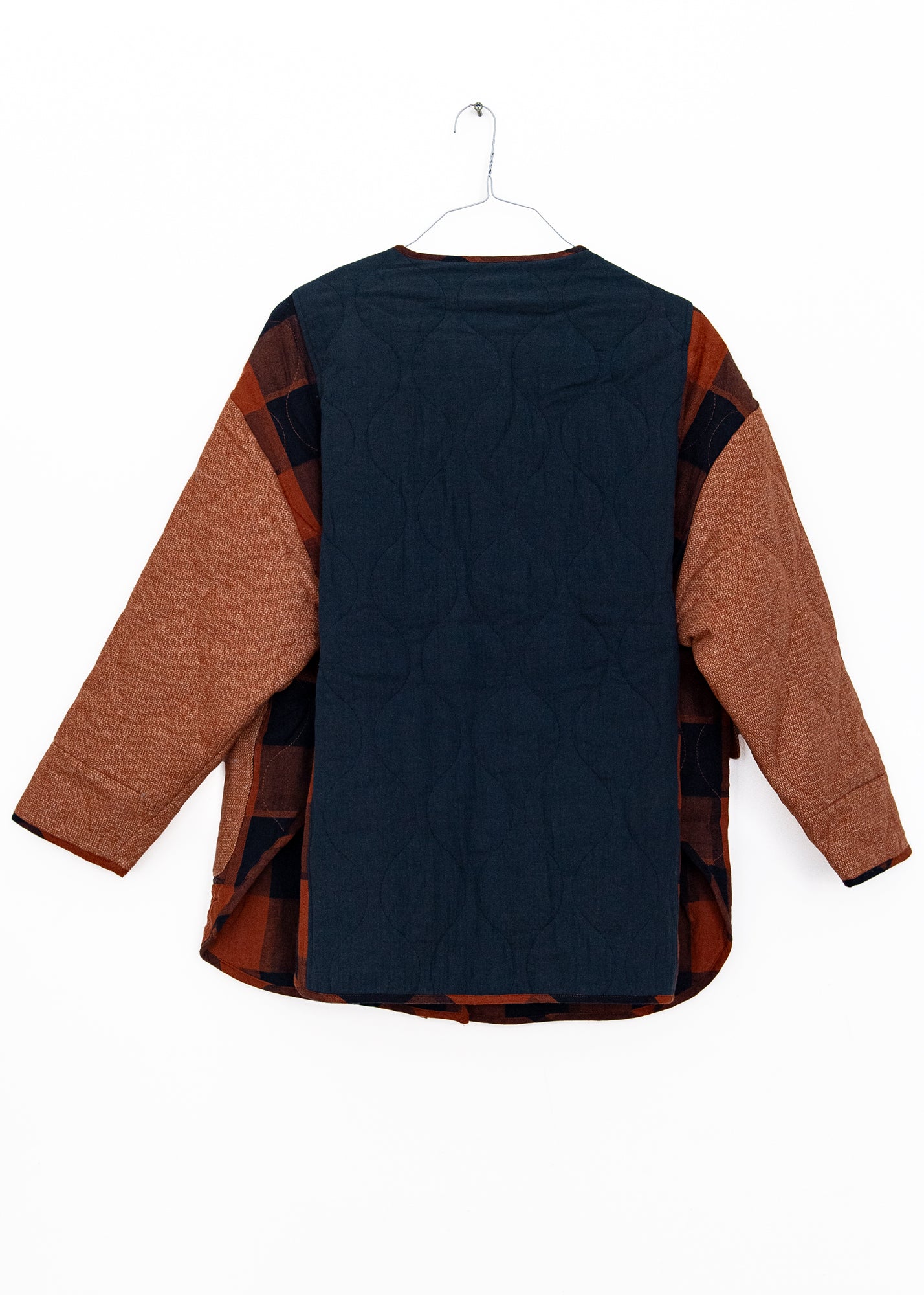 Reversible Patched Quilt Jacket in Multi, from Amente
