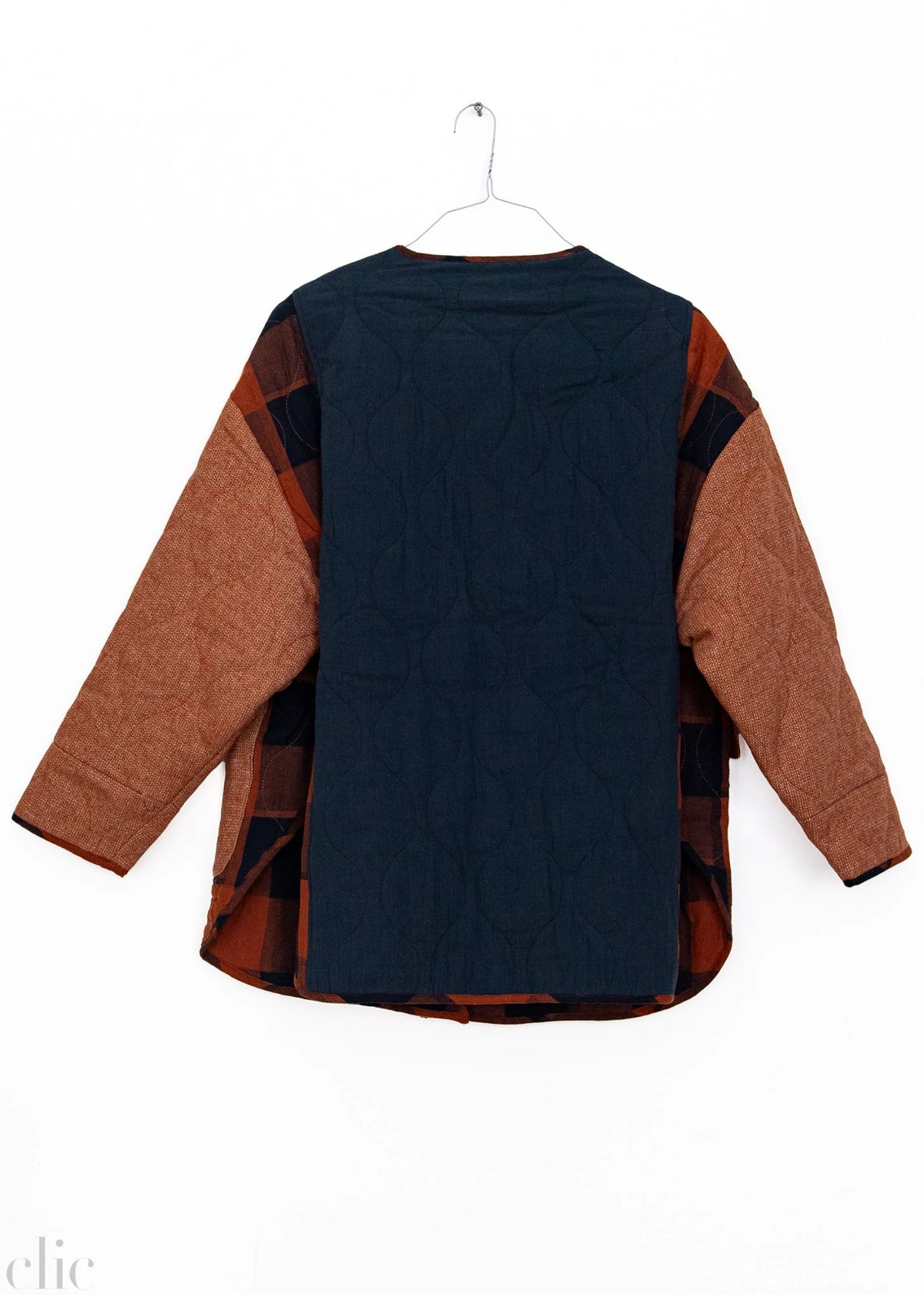 Reversible Patched Quilt Jacket in Multi, from Amente