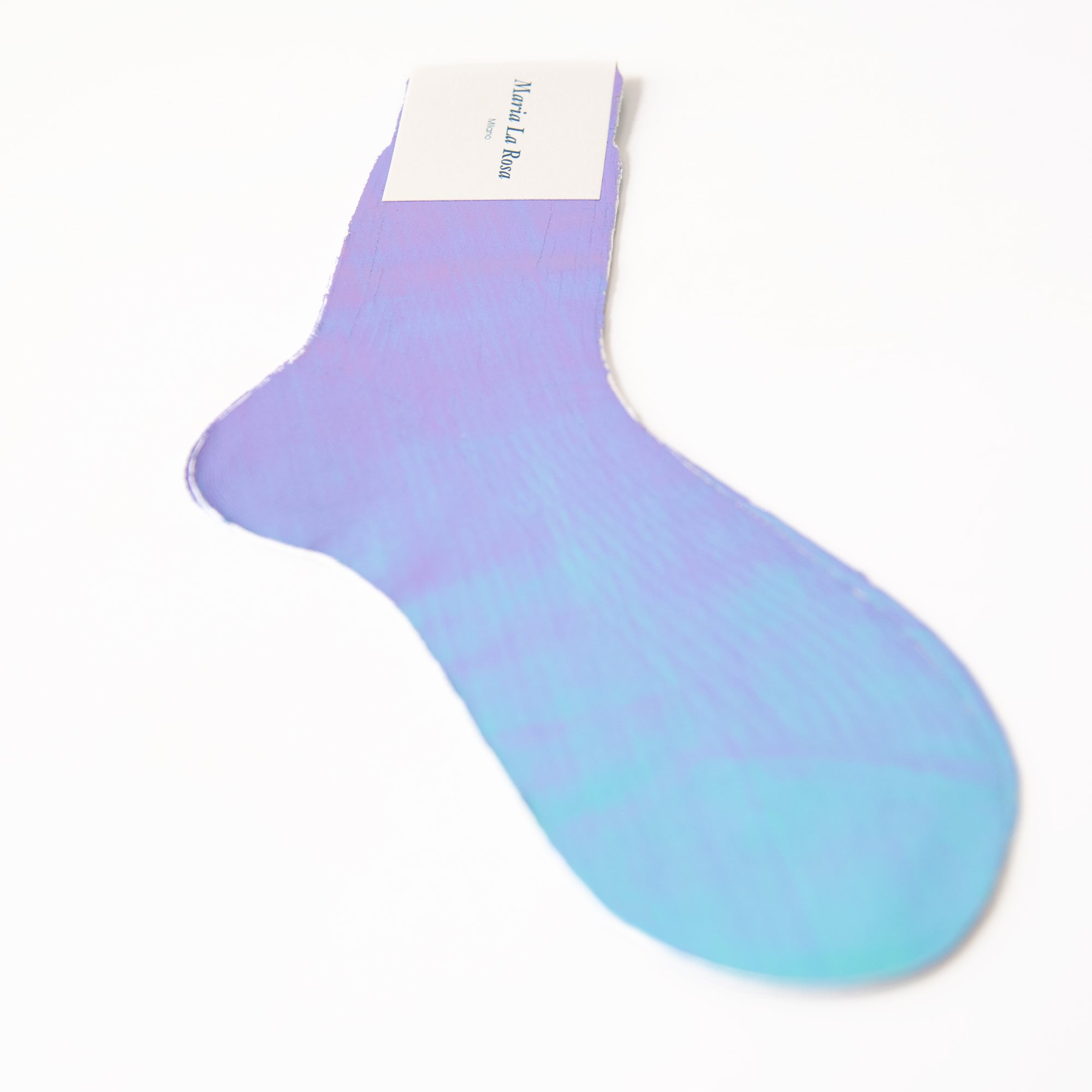 Ribbed Laminated Socks in Light Water, from Maria La Rosa