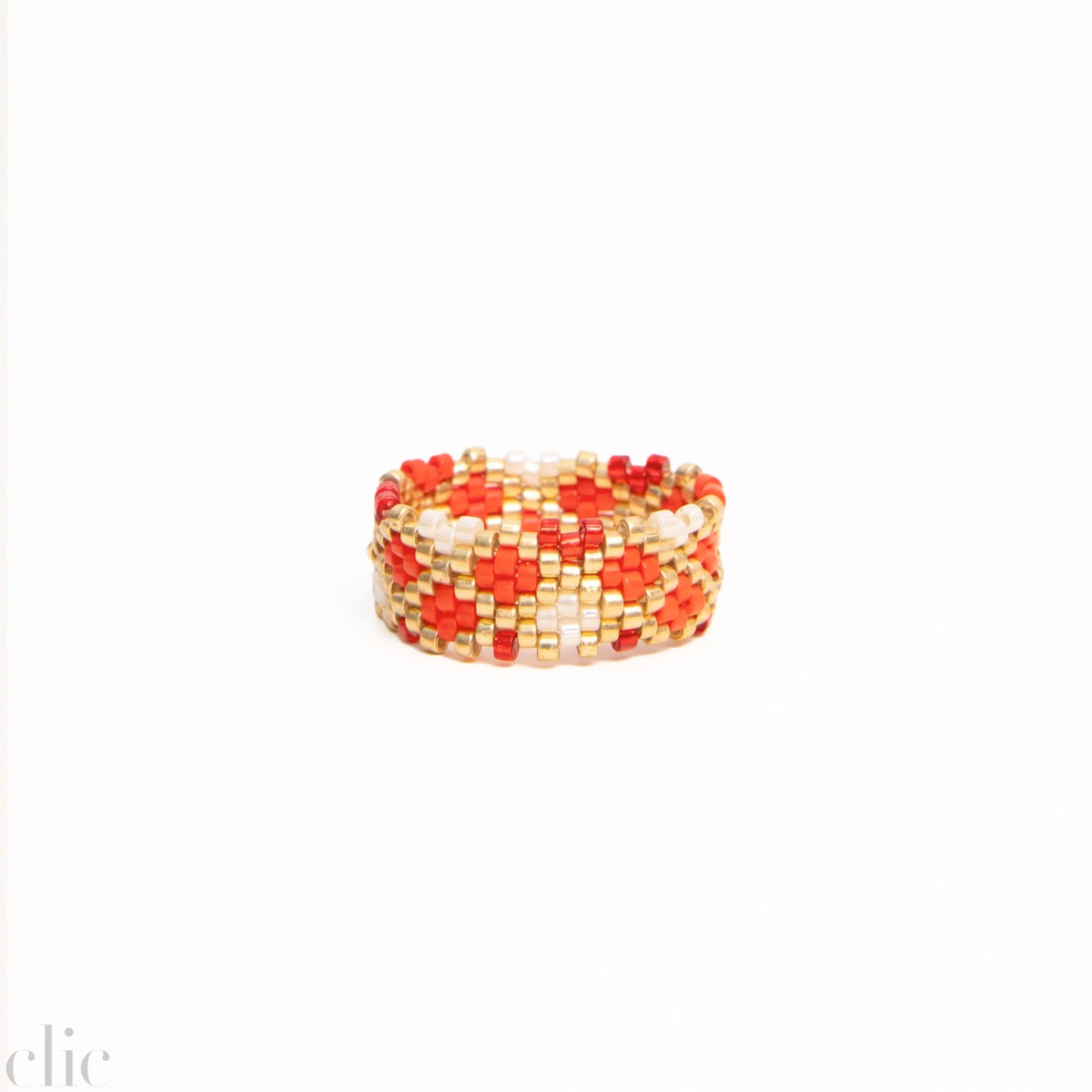 Miyuki Ring 4 in Orange, from Mercado