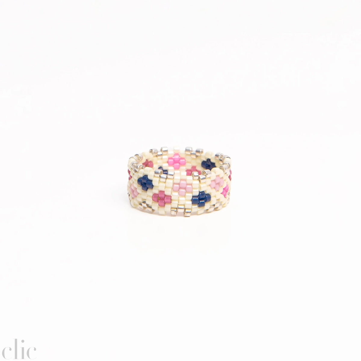 Miyuki Ring 3 in Pink, from Mercado