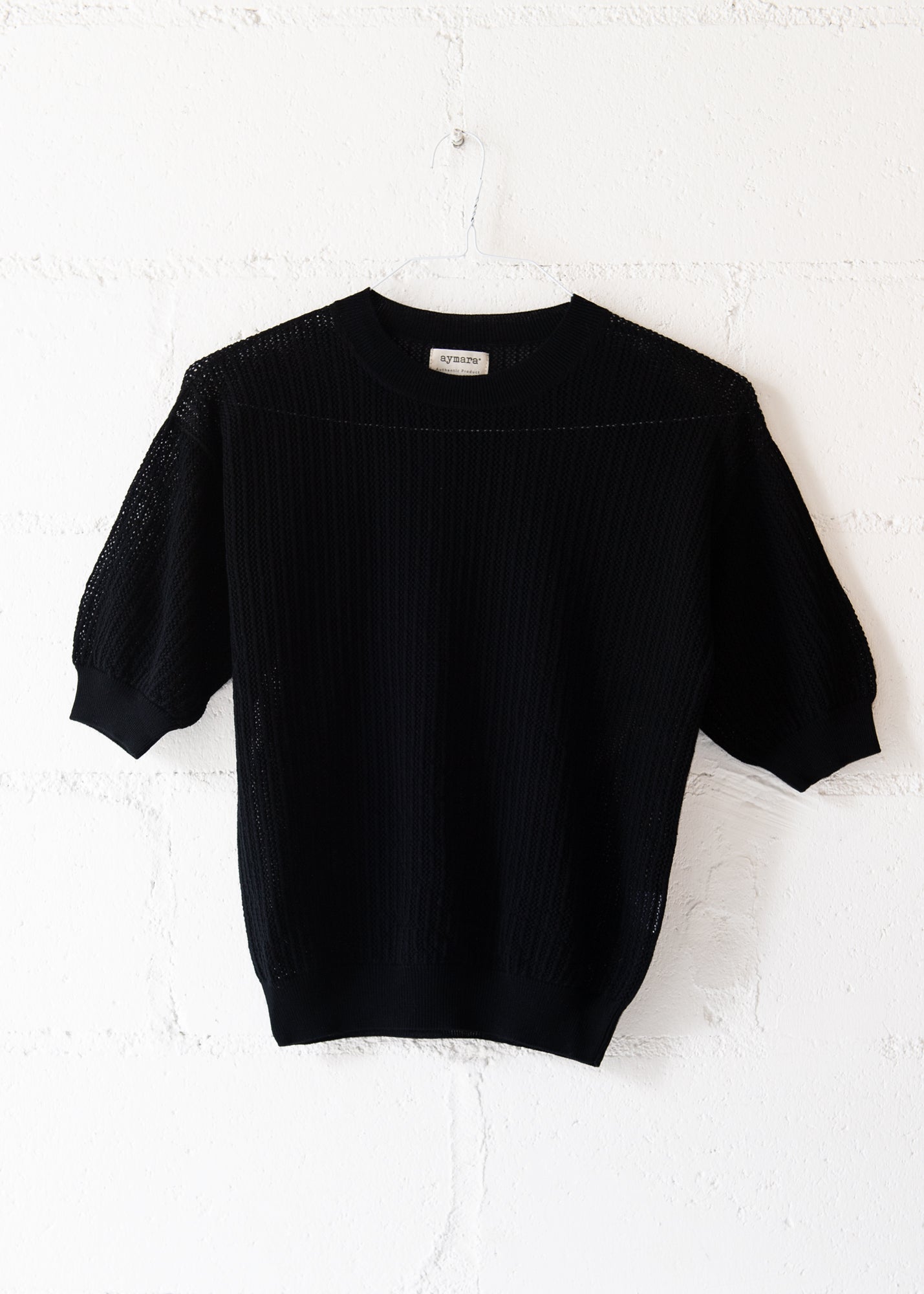 Rose Knit Top in Black, from Aymara