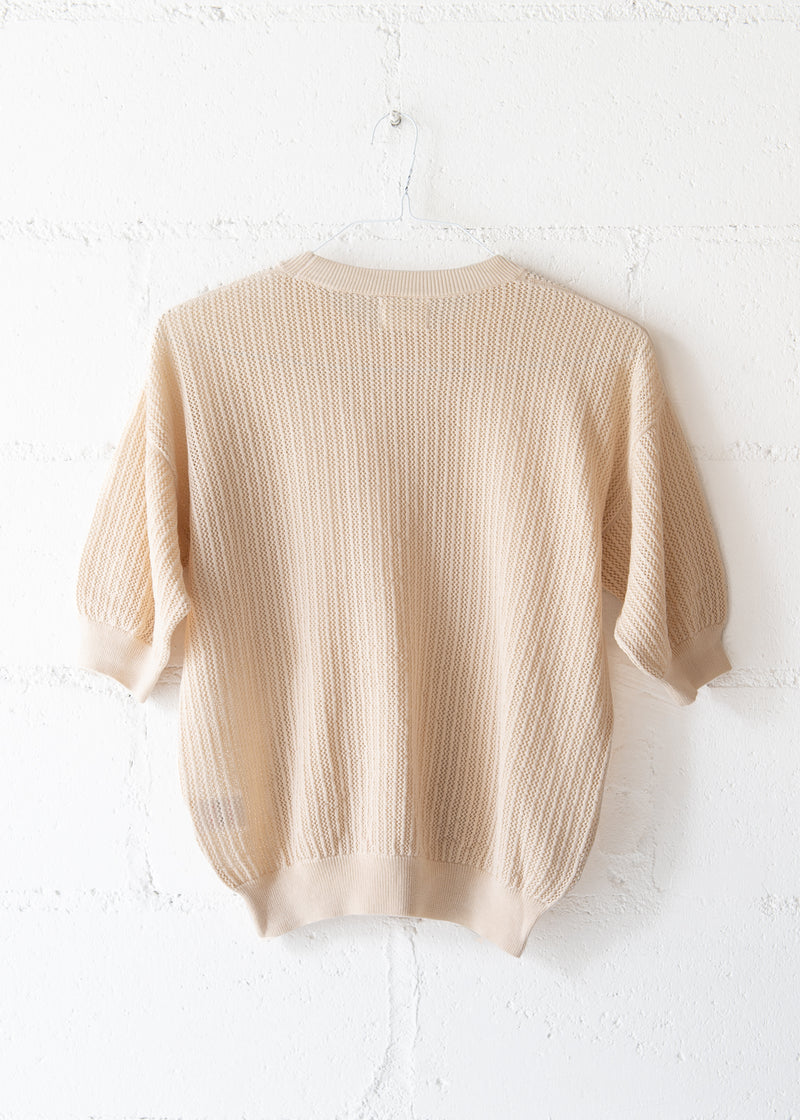 Rose Knit Top in Ecru, from Aymara