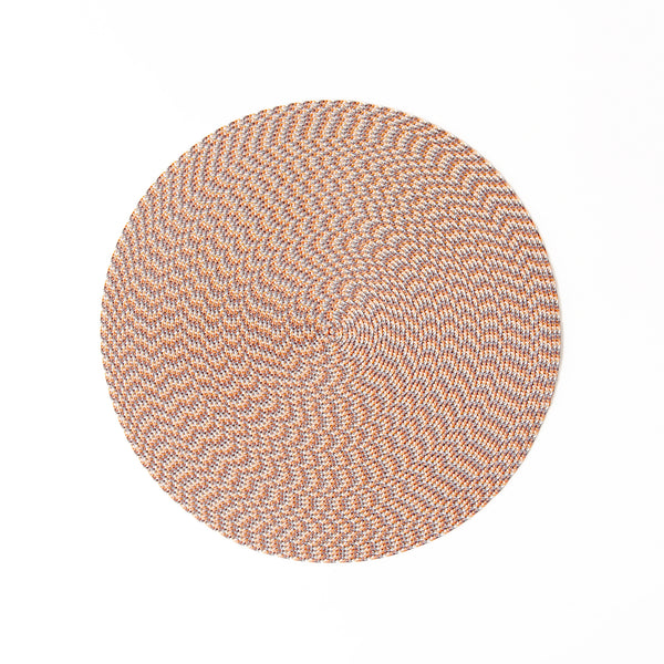 Ikat Weave Round Placemat in Quartz, from Deborah Rhodes