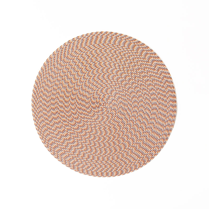 Ikat Weave Round Placemat in Quartz, from Deborah Rhodes