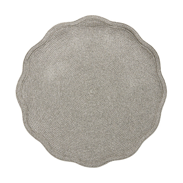 Shimmer Scallop Round Placemat, from Deborah Rhodes