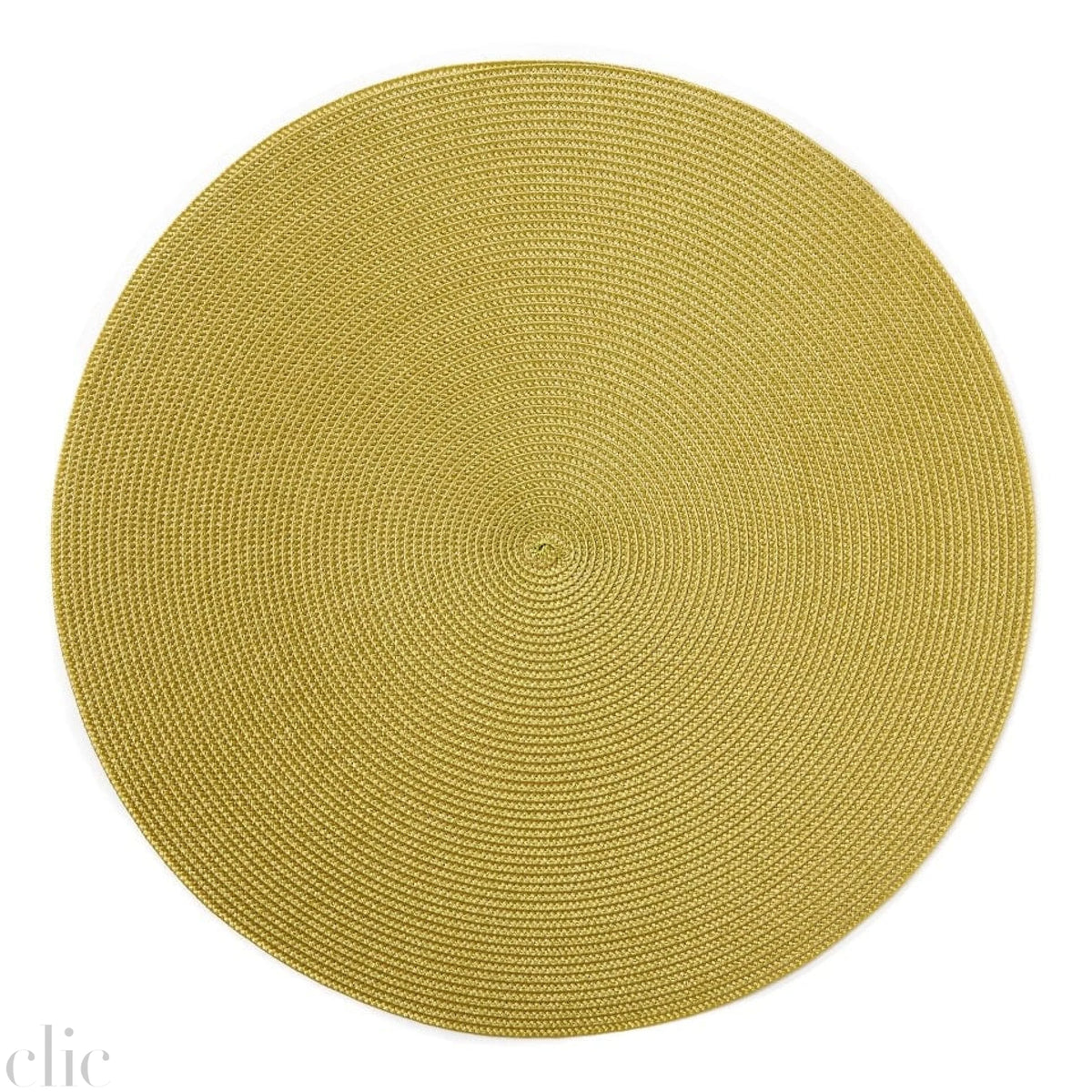 Round Placemat in Gold and Avocado, Deborah Rhodes