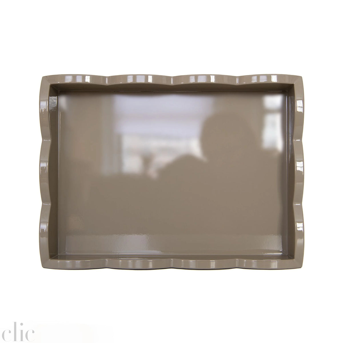 Rectangular Scallop Tray in Chiffon
