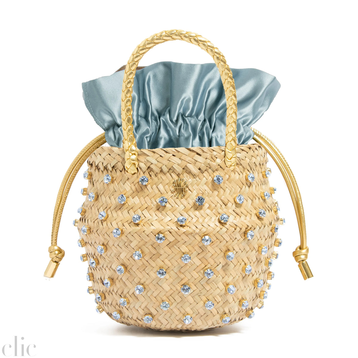 Nina Double Golden Sorbet Bag in Light Sapphire, from Le Nine