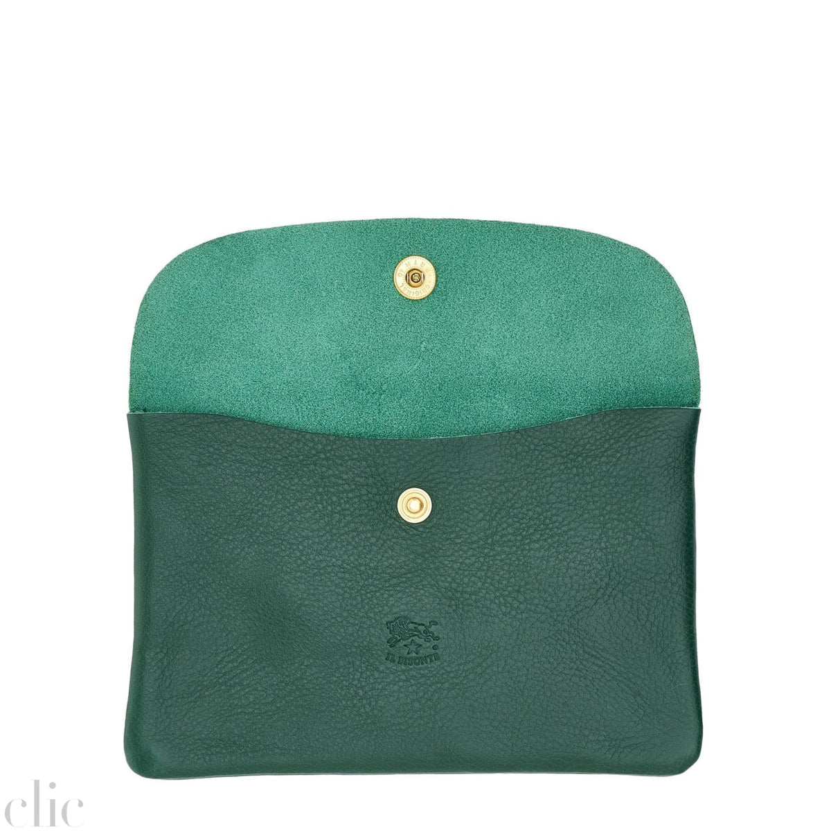 Envelope Case in Green Oleandro, from IL Bisonte