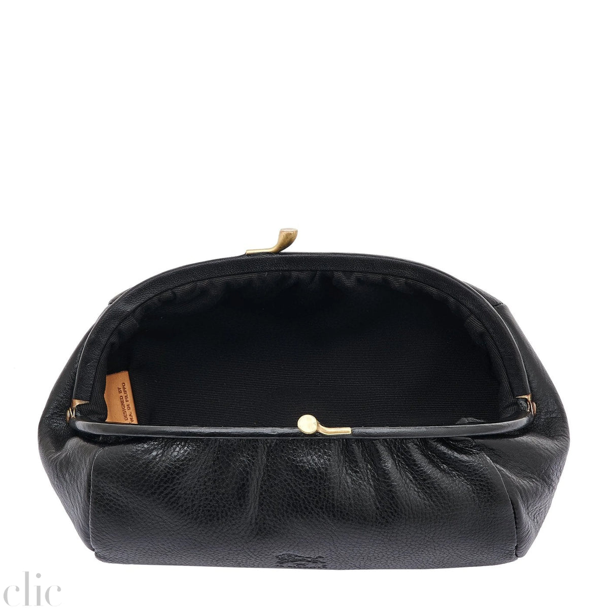 Beauty Case in Black, from IL Bisonte