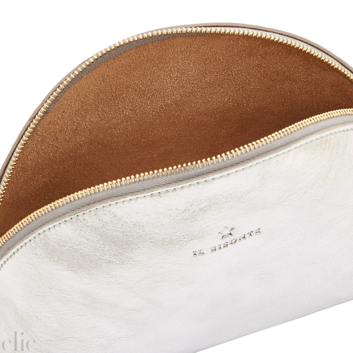 Bigallo Pouch in Silver, from IL Bisonte