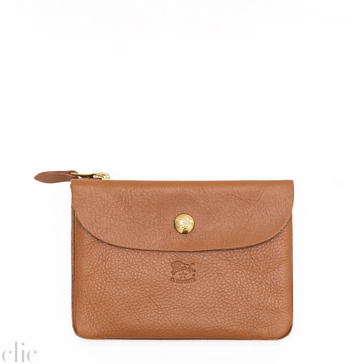 Classic Pouch in Gianduia, from IL Bisonte