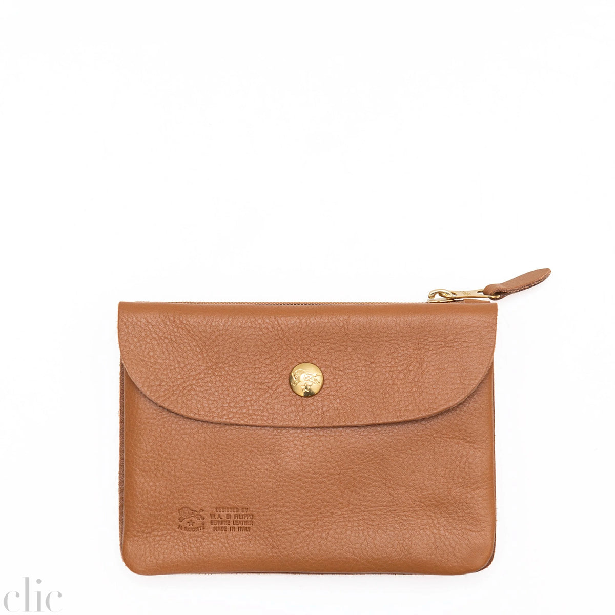 Classic Pouch in Gianduia, from IL Bisonte