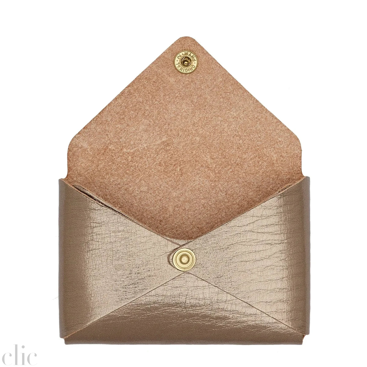 Sovana Card Case in Bronze, from Il Bisonte
