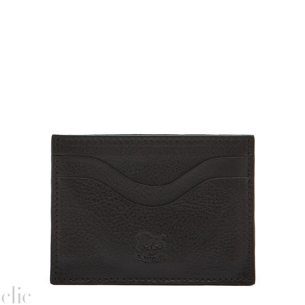 Salina Card Case in Black, from IL Bisonte