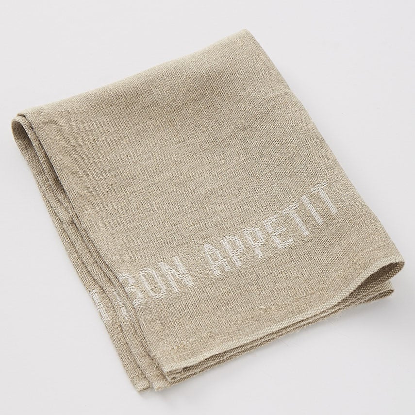 Bon Appetit Napkin / Placemat in White from Charvet Editions