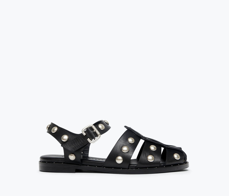 Sera Sandal in Black Studs, from Freda Salvador