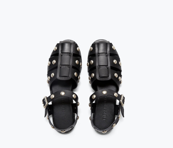 Sera Sandal in Black Studs, from Freda Salvador