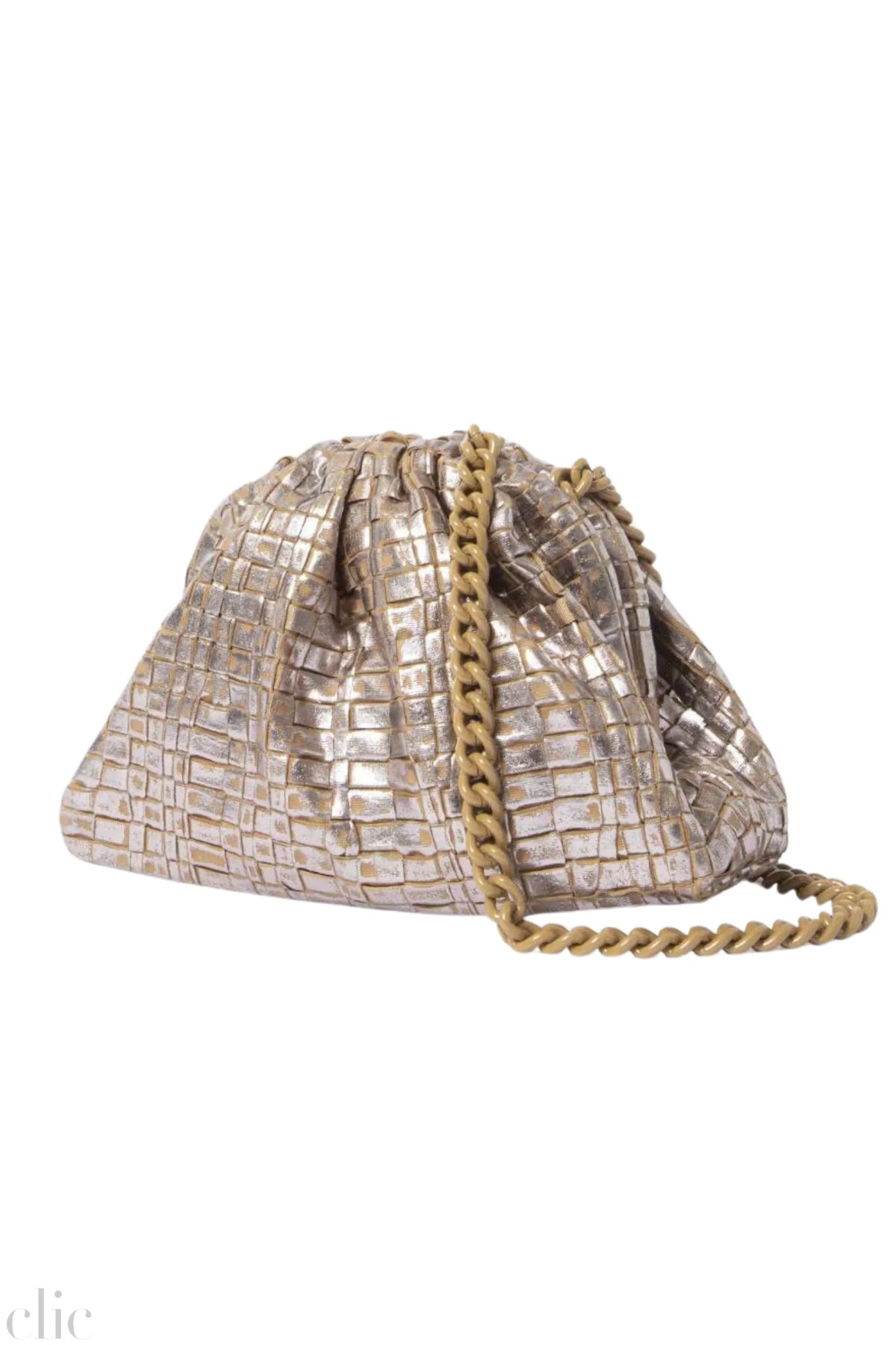 Laminated Mini Game Bag in Cipria, from Maria La Rosa