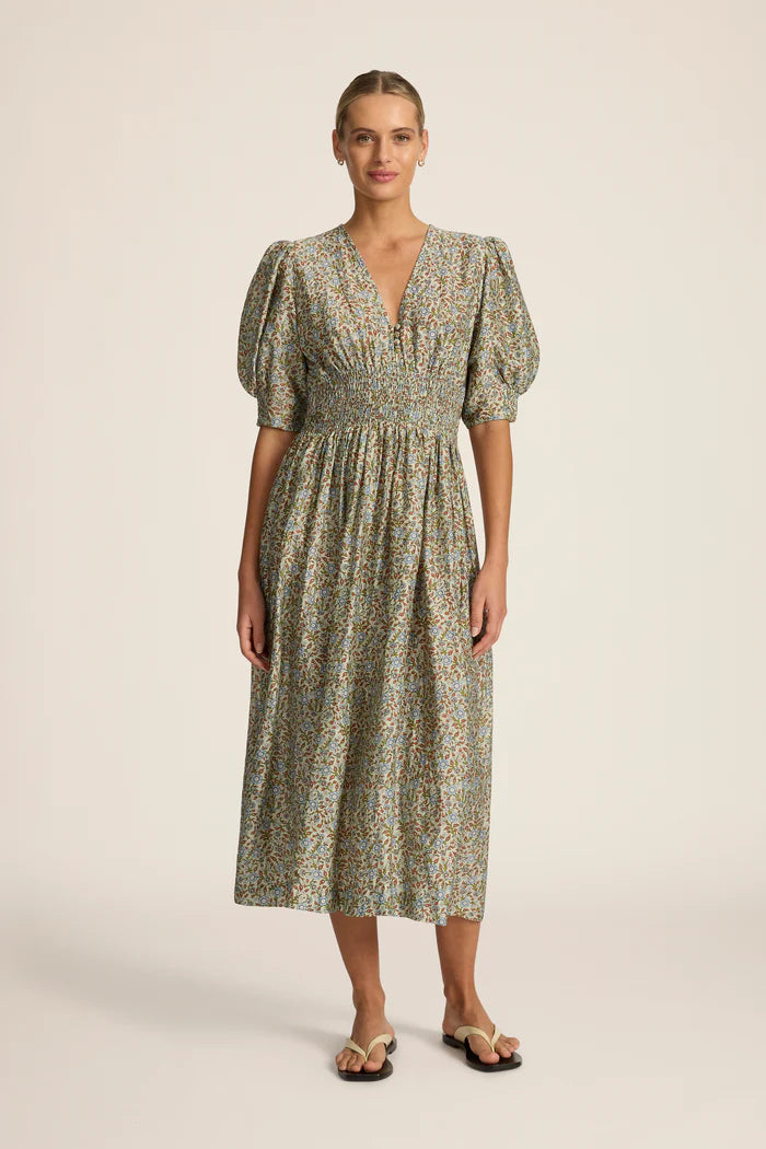 Sophia Midi Dress in Bonita Mint, from Hannah Artwear