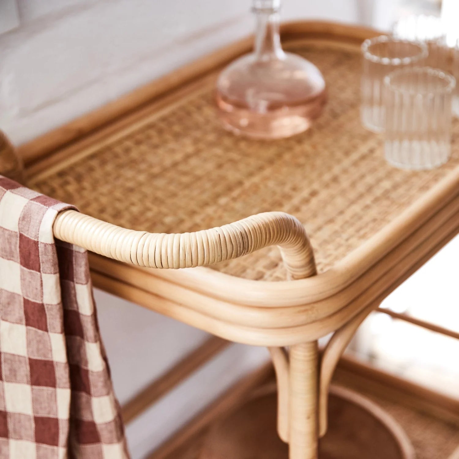 Flore Bistro Bar Cart in Natural, from Woven Shop
