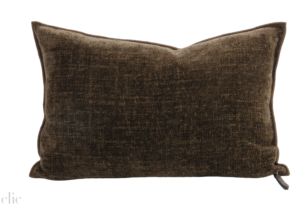 Visconti Chenille Pillow 16x24 in Bronze, from Maison de Vacances