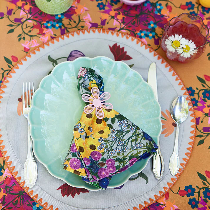 Set of six Napkins in Pre Fleuri, from Sophie Williamson Design