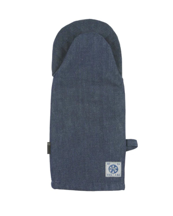 Dual-hand Oven Mitt in Raw Denim, from Mi Cocina