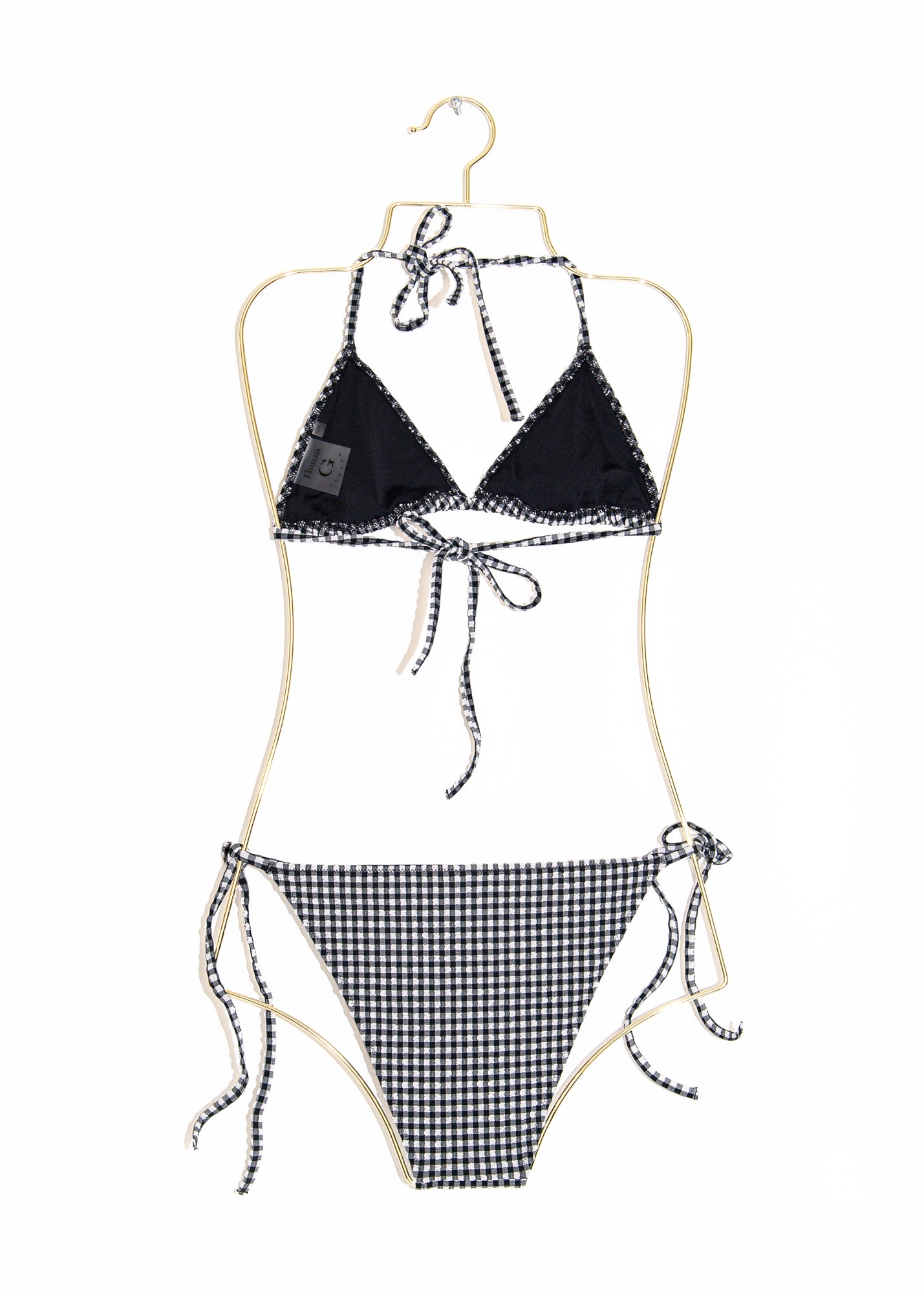 Sabrina Bikini in Black Gingham, from Hunza G