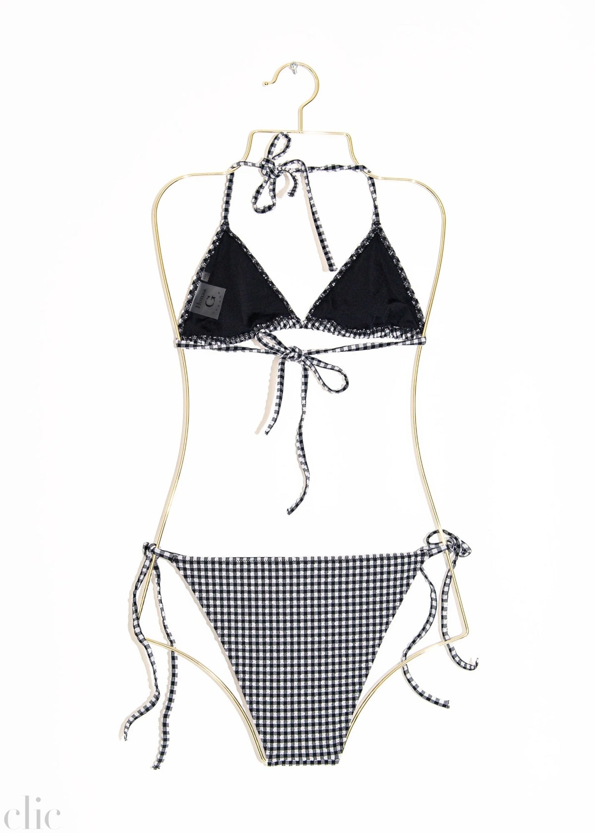 Sabrina Bikini in Black Gingham, from Hunza G