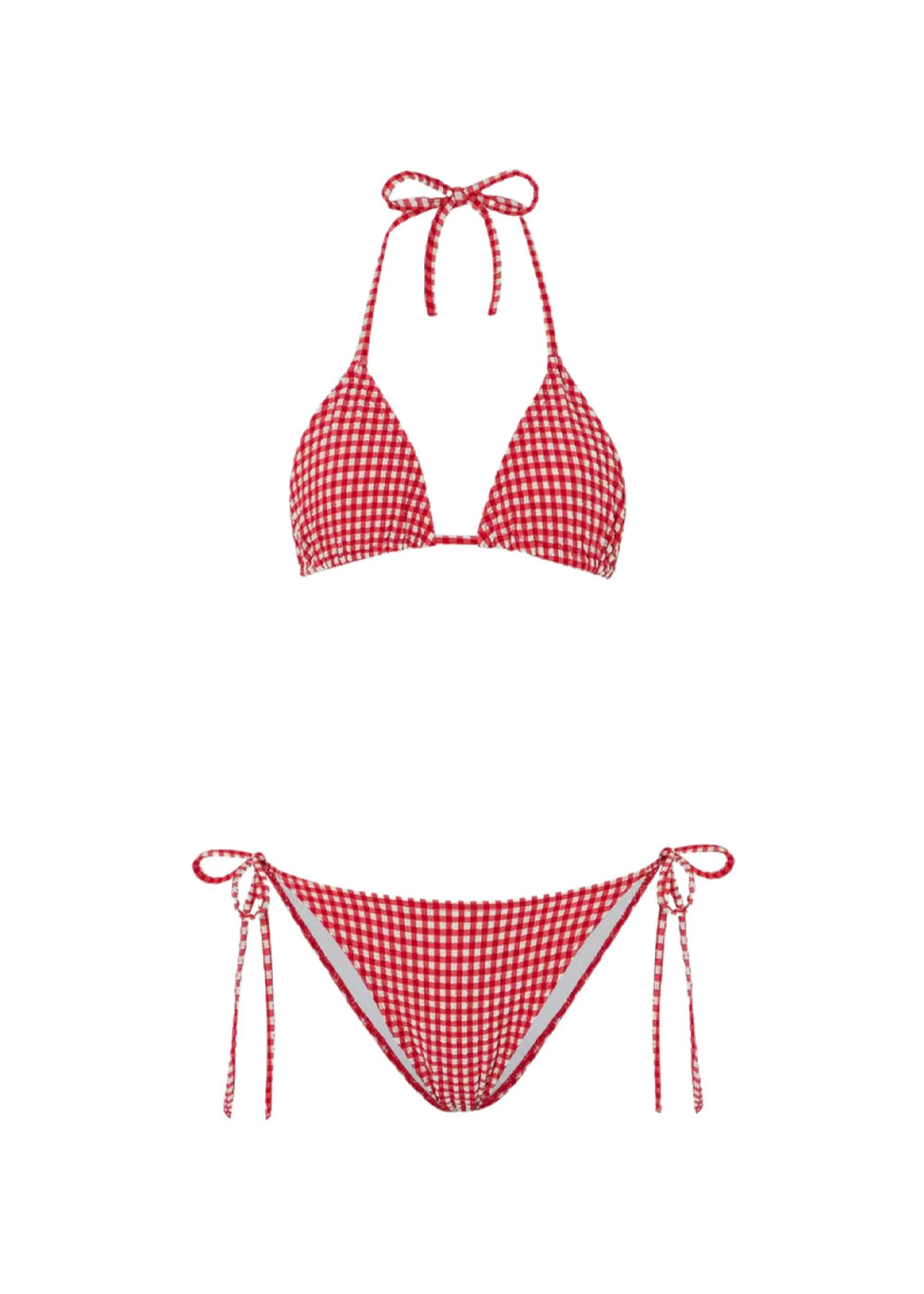 Sabrina Bikini in Gingham Red, from Hunza G