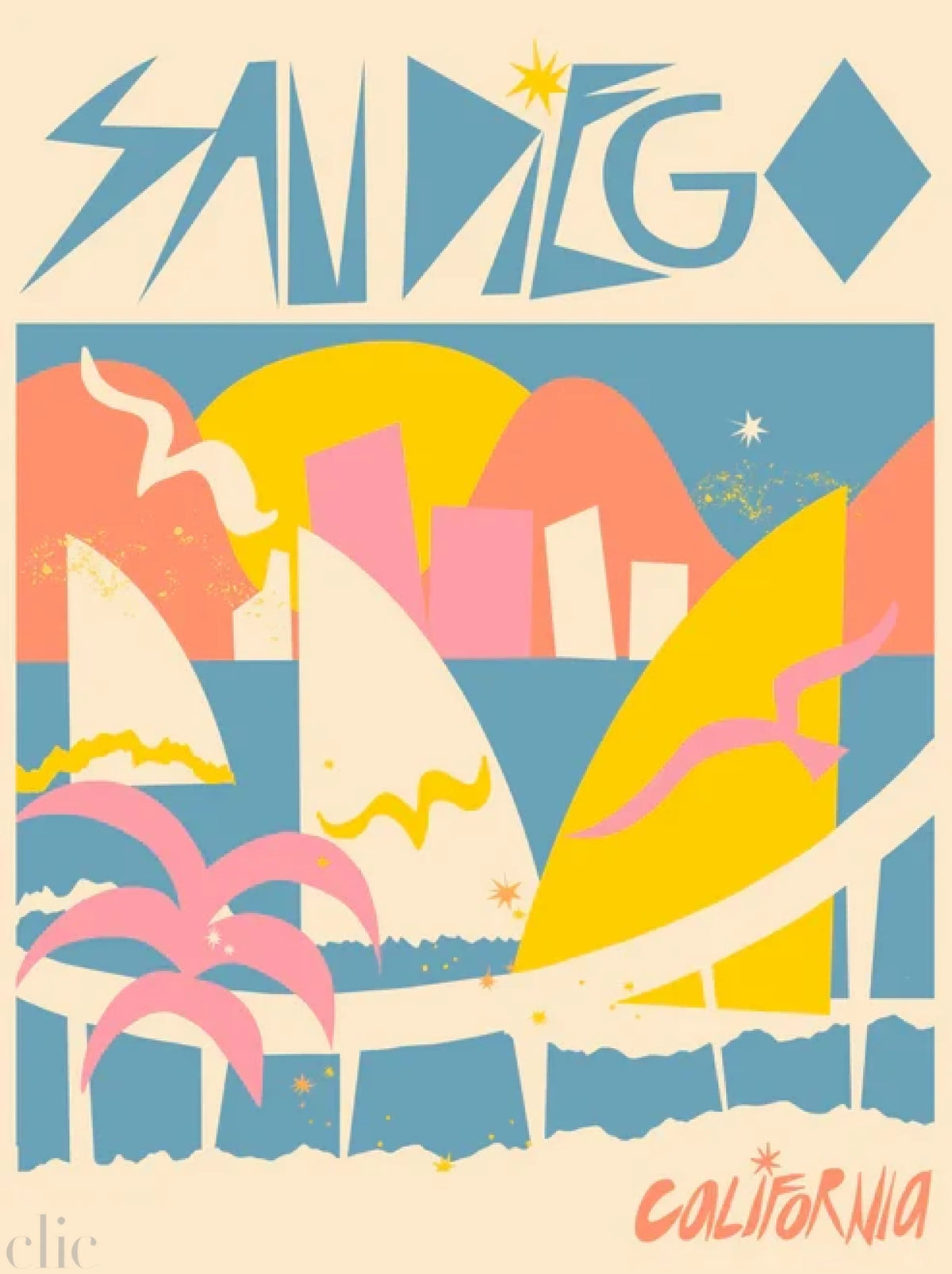 San Diego Print in Pastel, from Daniella Manini