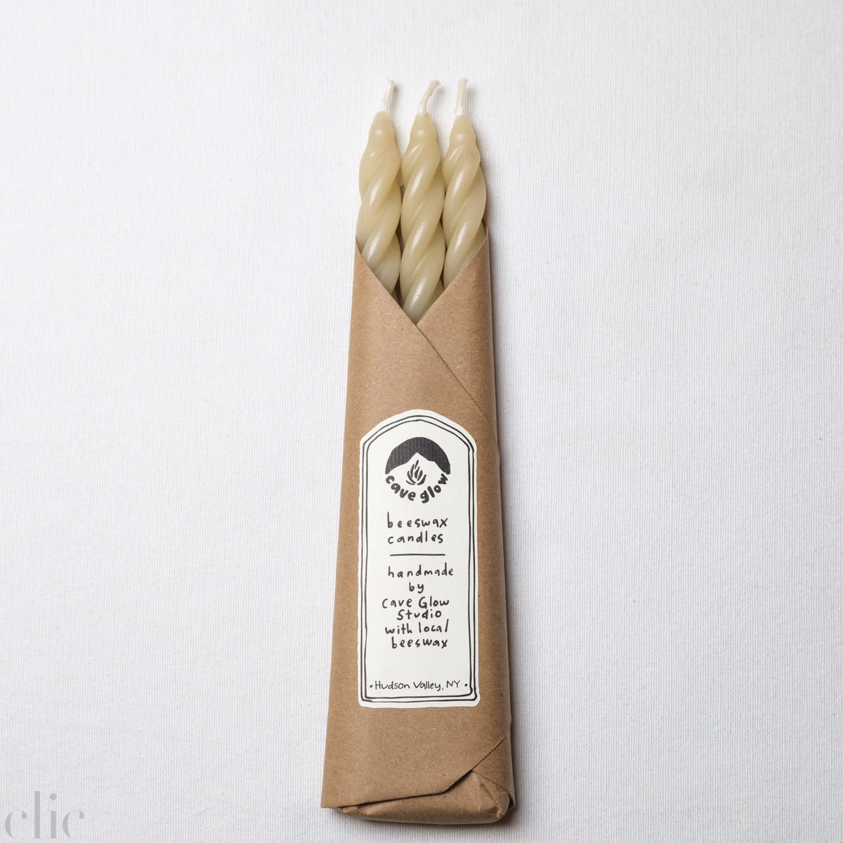 Spiral Taper Candles in Sand, from Cave Glow