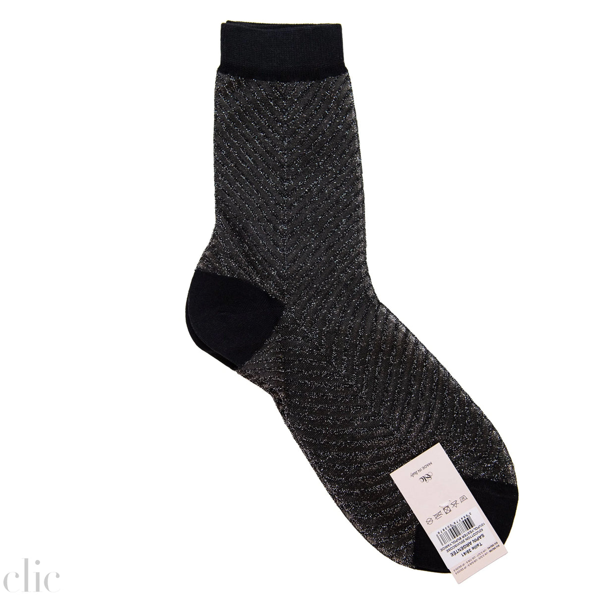 Sapin Argentee Socks in Silver, from Atelier St Eustache