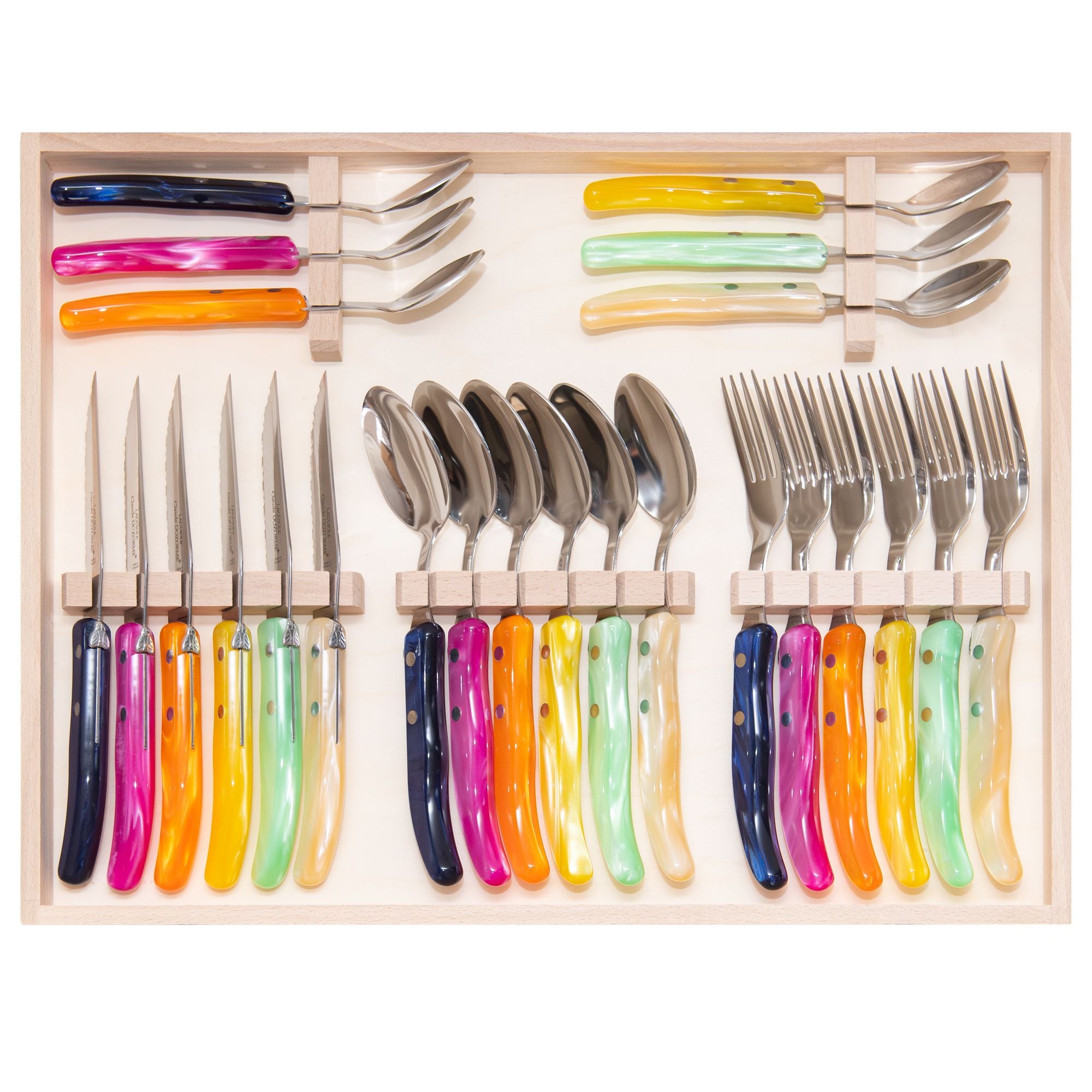 Berlingot 24 Piece Set in Rainbow, from Claude dozorme