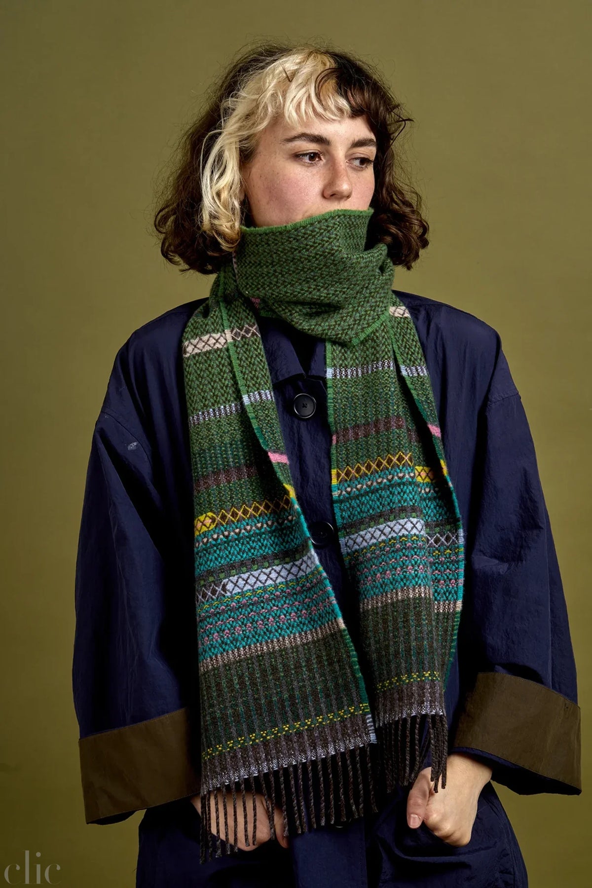 Noah Scarf in Fern, from Wallace Sewell