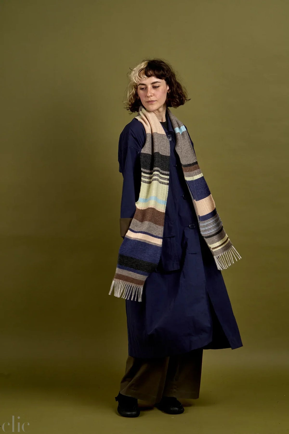 Angus Scarf in Oyster, from Wallace sewell