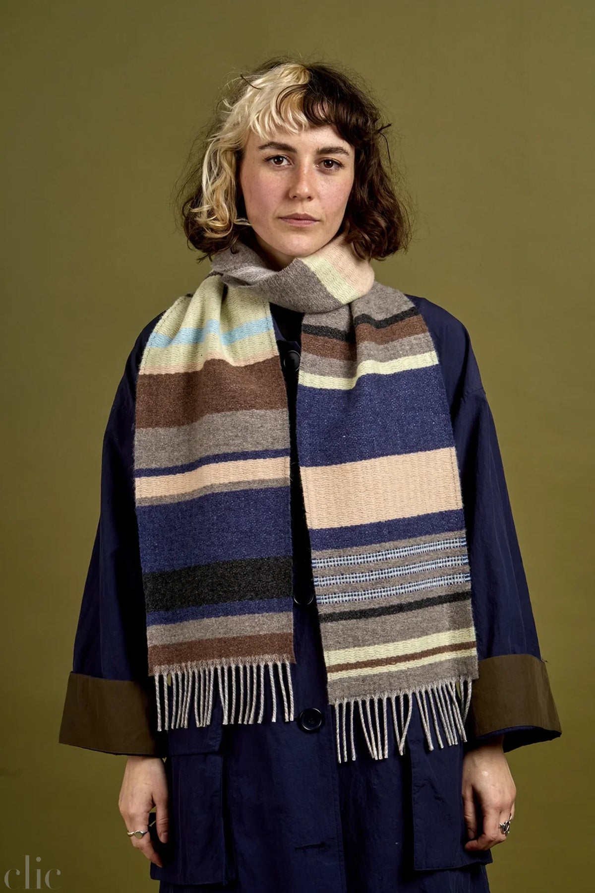 Angus Scarf in Oyster, from Wallace sewell