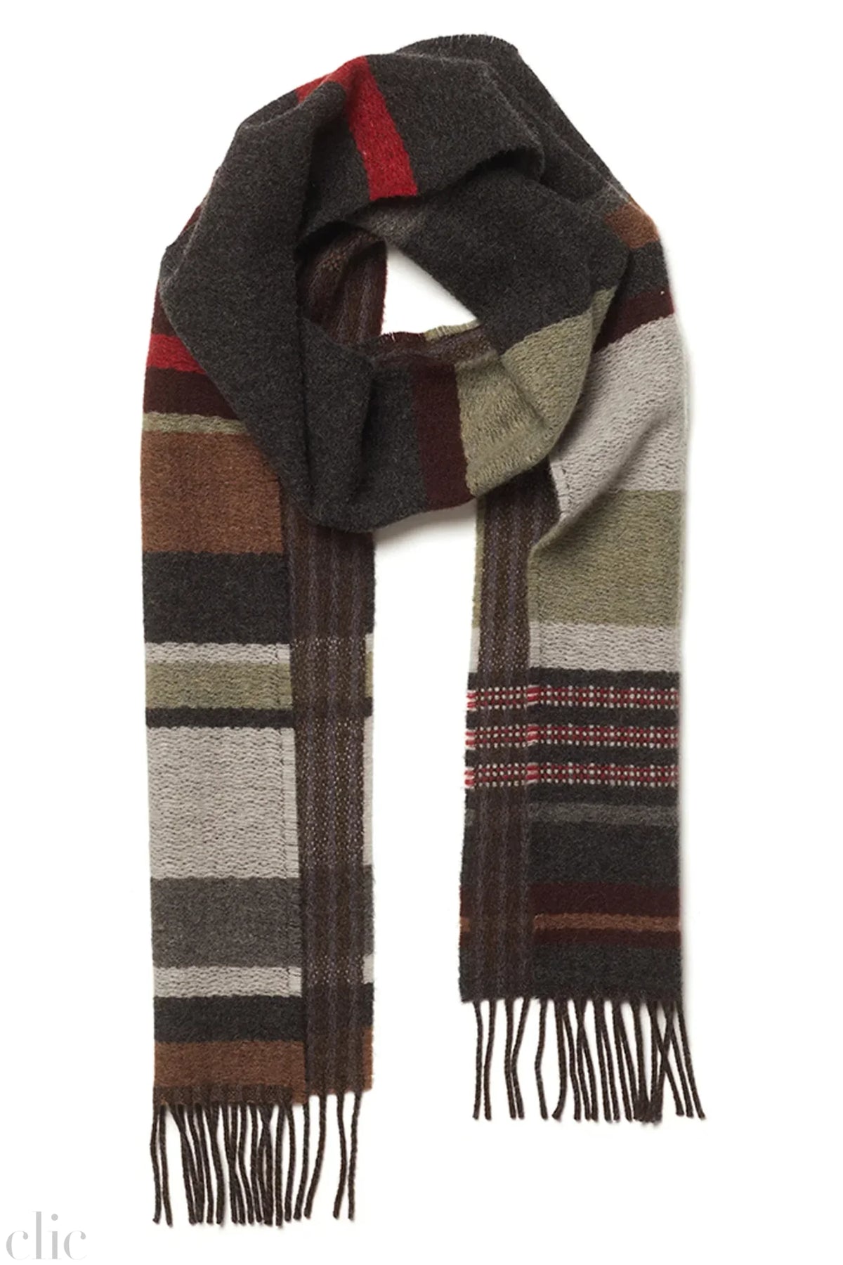 Angus Scarf in Peppercorn, from Wallace Sewell