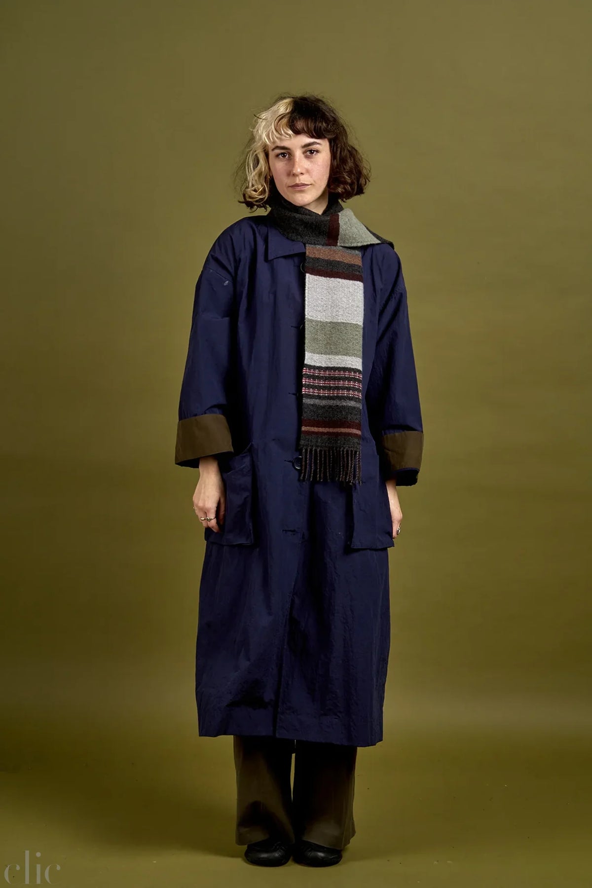 Angus Scarf in Peppercorn, from Wallace Sewell