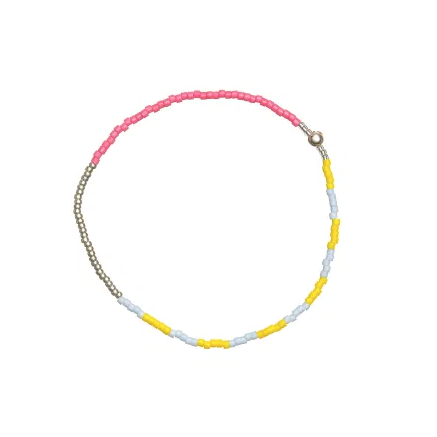 Sky Blue Neon Yellow Pink Stack Bracelet, from Templestones