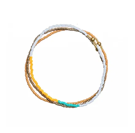 Pale Blue Squash and Turquoise Stack Bracelet, from Templestones
