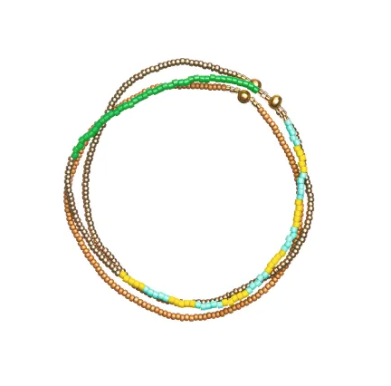 Aqua Citron Gold Green Stack Bracelet, from Templestone