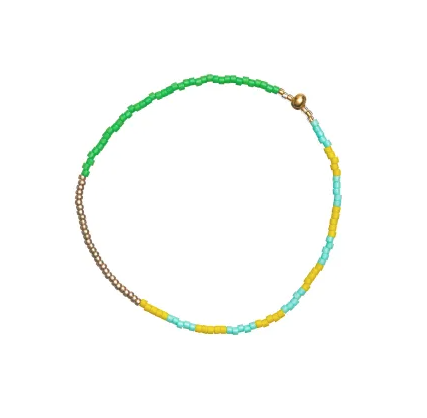 Aqua Citron Gold Green Stack Bracelet, from Templestone