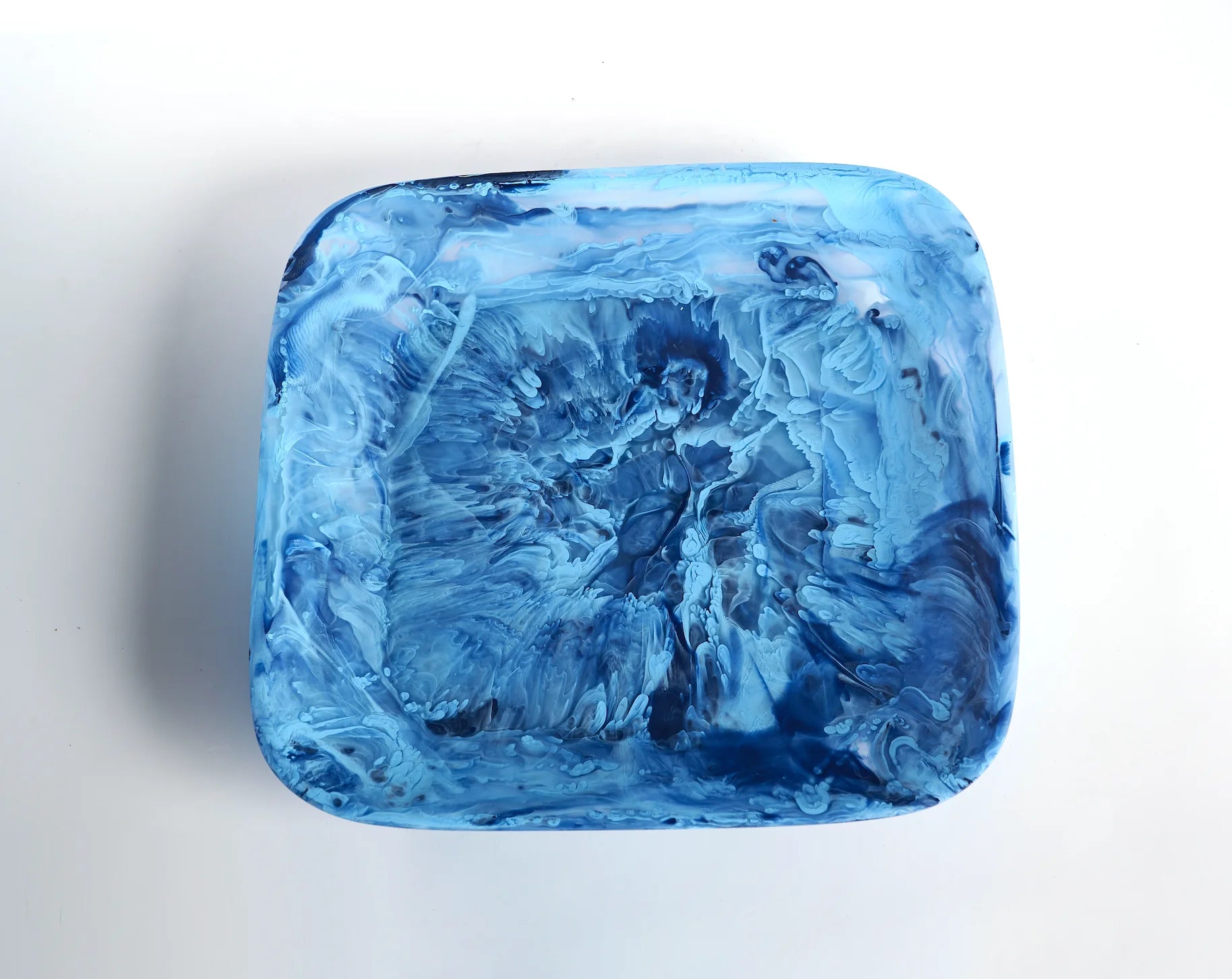 Square Tray in Denim Swirl, from Nashi Home