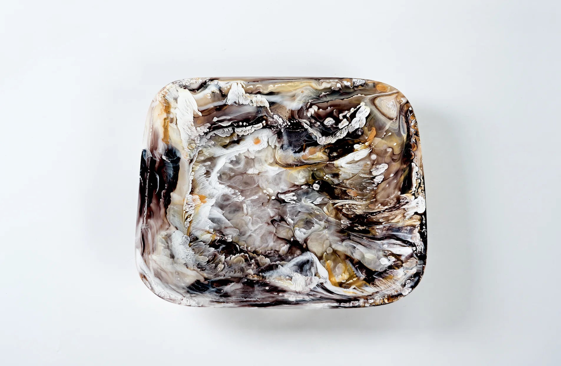 Square Tray in Mocha Swirl, from Nashi Home